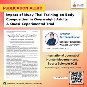 มวล. ตอกย้ำศักยภาพงานวิจัยด้านกีฬาและสุขภาพ เผย “มวยไทย” ช่วยพัฒนาองค์ประกอบร่างกายในผู้ที่มีน้ำหนักเกิน